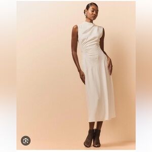 A.L.C. 🔥 Kaia Gathered Sleeveless Midi Dress
